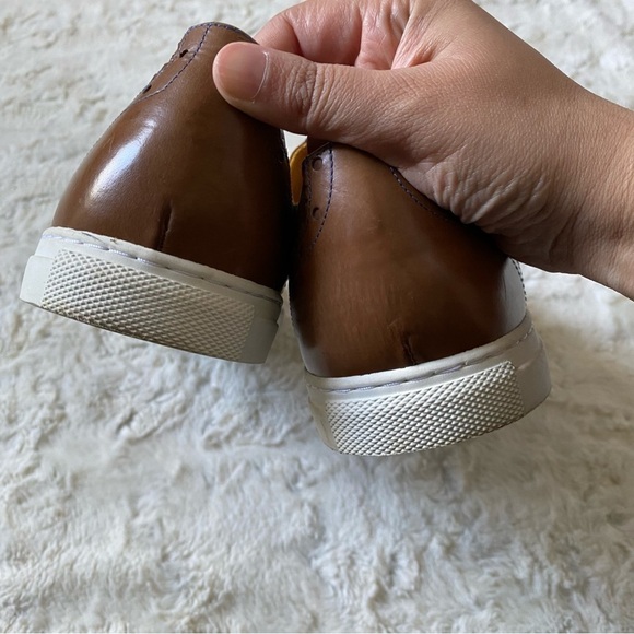 Undandy Men's Size 45 US 11 Brown Leather Oxford Sneakers - Picture 6 of 7